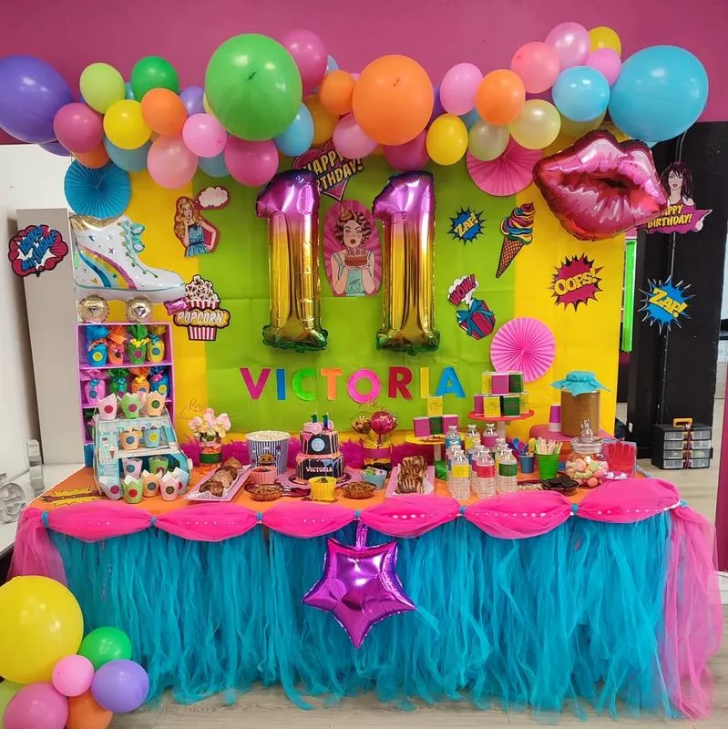 Décoration anniversaire Fluo Pop Art — L'atelier de Kashaine