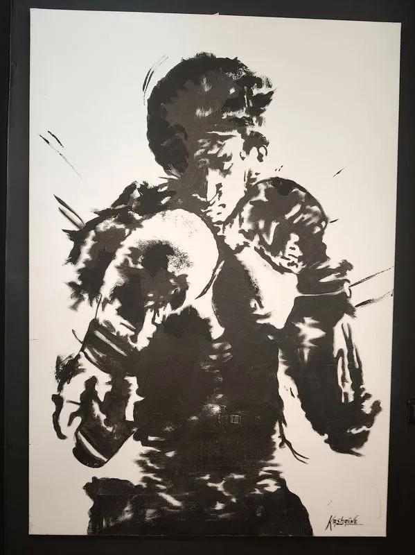Tableau d'art original signé Kashaine Rocky nb — L'atelier de Kashaine