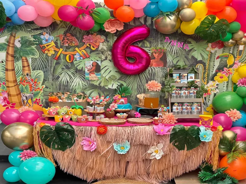 Décoration anniversaire thème Vaiana par L'atelier de Kashaine